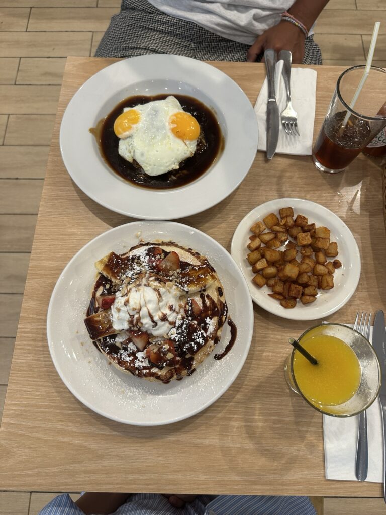 The best Loco Moco in Waikiki with thick beef patty and gravy at Aloha Kitchen
